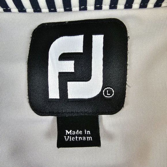 FootJoy Golf Polo Men's Large White CPG Monogram Embroidered Sombrero on Sleeve‎ - Picture 7 of 9